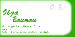 olga bauman business card